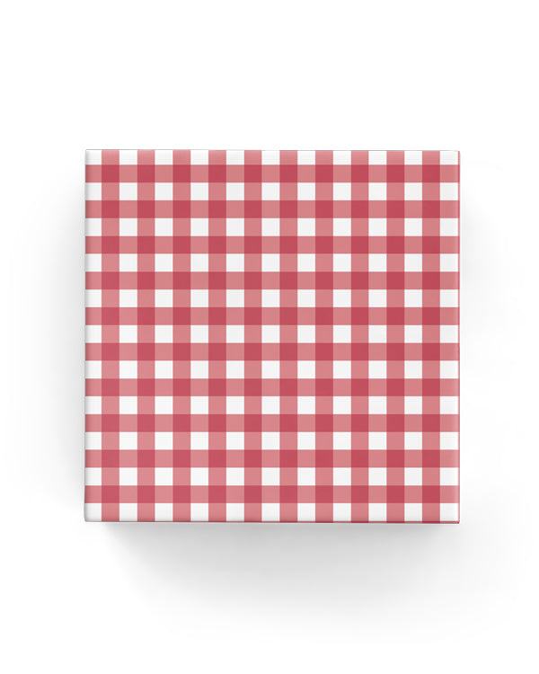 Wrapping Paper - Gingham Check on Matte Wrap Red