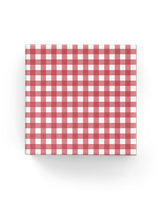 Wrapping Paper - Gingham Check on Matte Wrap Red