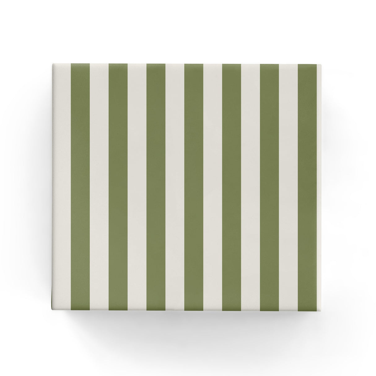 Wrapping Paper - Two Colour Stripe on Matte Earth Green/Warm Gray