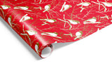 Wrapping Paper - Robins Wrap Red Gold