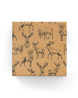 Wrapping Paper - Stag on Kraft Wrap Graphite