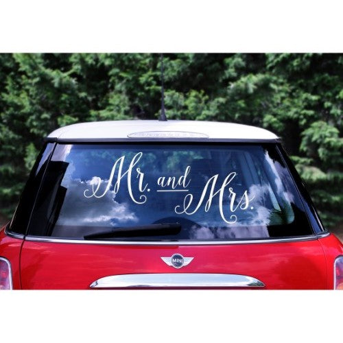 Classic Wedding Car Sticker 'Mr & Mrs'