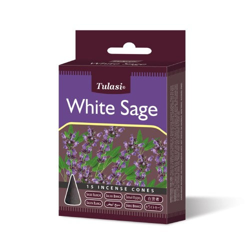 Tulasi White Sage Cones (Set of 12)