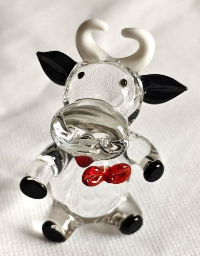 Ornament - Glass Art Cute Cows (Set of 3 Assorted)