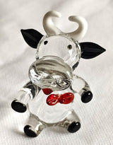 Ornament - Glass Art Cute Cows (Set of 3 Assorted)
