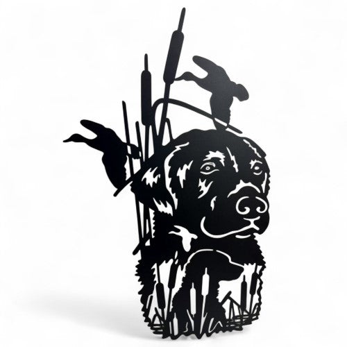 Duck Hunter Companion Black Wall Art