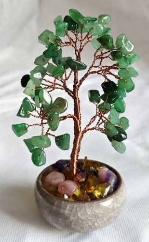 Gemstone Tree - Aventurine Ceramic Base (14cm)