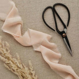 DIY Wedding Blush Chiffon Crepe Frayed Ribbon - 50mm x 5m
