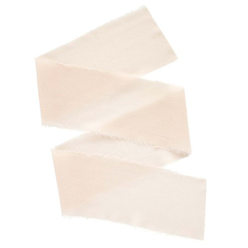 DIY Wedding Blush Chiffon Crepe Frayed Ribbon - 50mm x 5m
