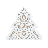 Festive Folklore Christmas Tree Shaped Napkins - Pack of 16