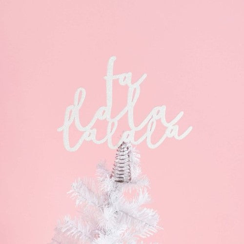 Good Cheer White 'Falala' Wooden Christmas Tree Topper