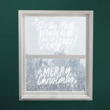 Holly Jolly Christmas Festive Window Clings - Pack of 2