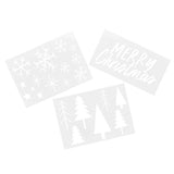 Holly Jolly Christmas Festive Stencils Set - Pack of 3