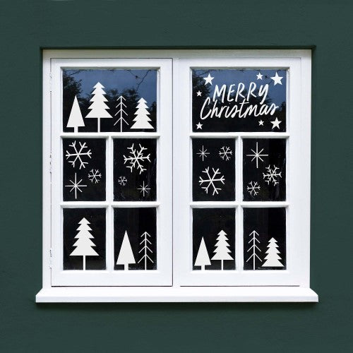 Holly Jolly Christmas Festive Stencils Set - Pack of 3