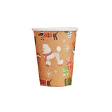 Holly Jolly Christmas Santa Paws 250ml Paper Cups - Pack of 8
