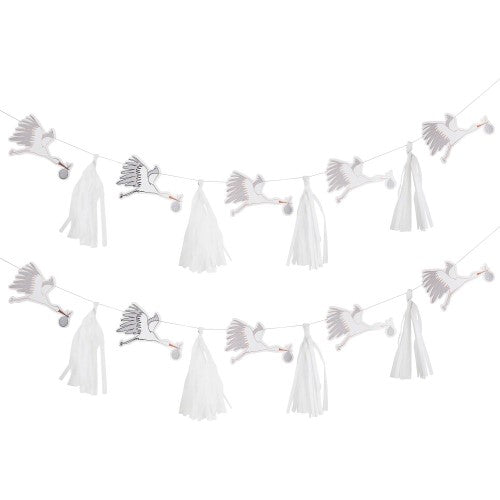 Hello Little One Stork And Tassel DIY Garland 3m