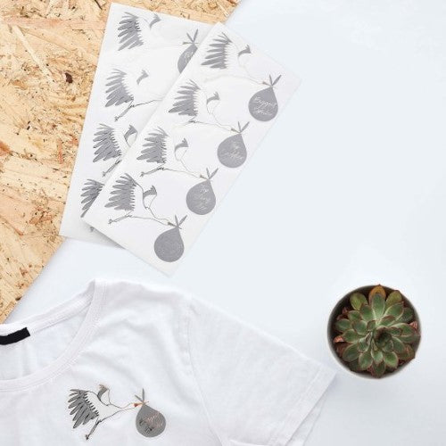 Hello Little One Stork Stickers - Pack of 2