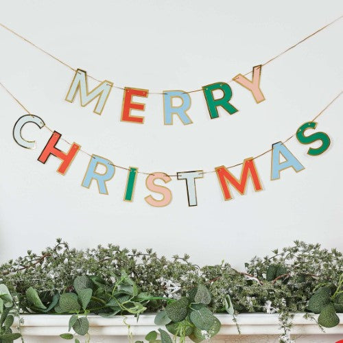 Merry Christmas Card Banner 2.5m