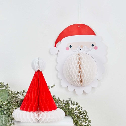 Merry Christmas Santa Honeycombs Set - Pack of 2