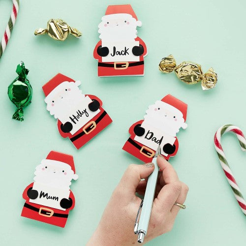 Merry Christmas Santa Place Cards - Pack of 10