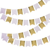 Metallic Mix Up Gold Flag Card Bunting 10m