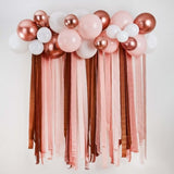 Metallic Mix Up Rose Gold Metallic Balloon & Streamer Backdrop Kit