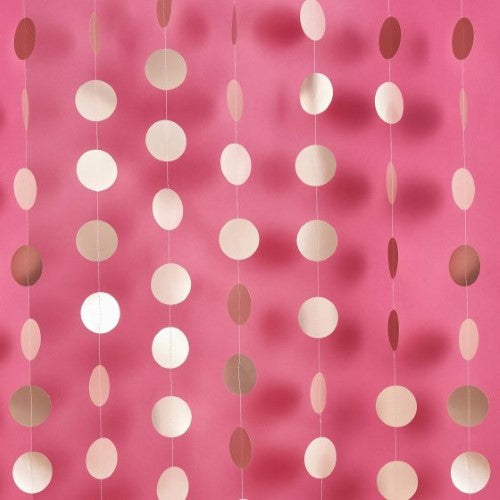 Metallic Mix Up Rose Gold Circle Card Backdrop 20m