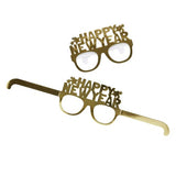 New Years Eve Gold 'Happy New Year' Paper Glasses - Pack of 10