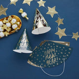 New Years Eve Happy New Year Party Hats - Pack of 10