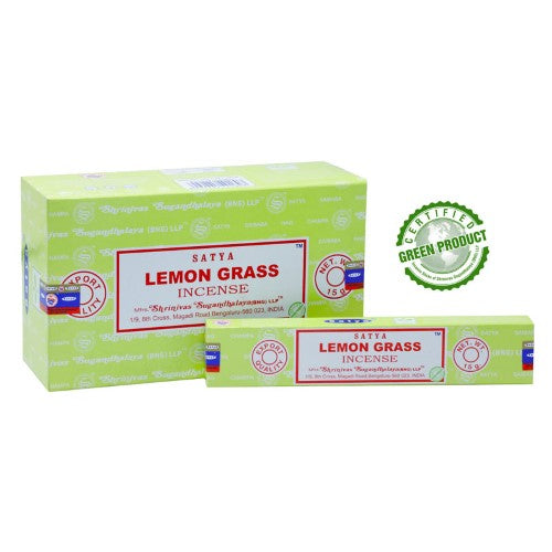 Satya Lemon Grass 15gm Incense (Set of 12)