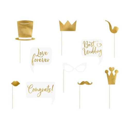Classic Wedding Photo Props - Pack of 10