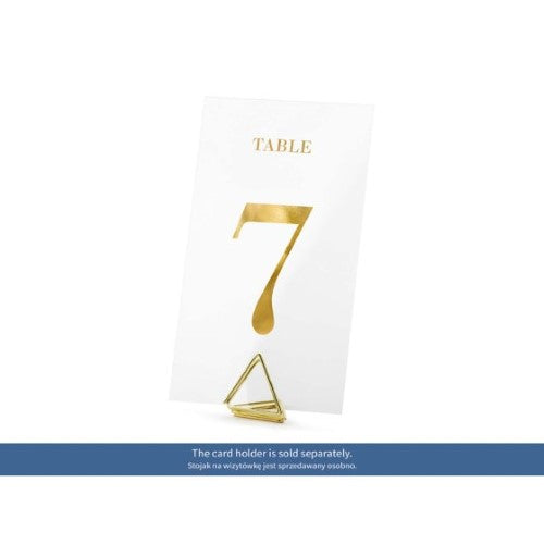 Classic Wedding Clear Table Numbers - Pack of 20