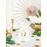 Classic Wedding Clear Table Numbers - Pack of 20