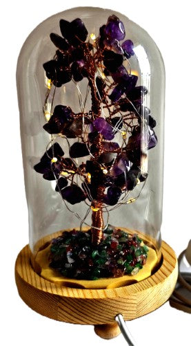 Gemstone Tree with USB LED Light - Amethyst (18cm)