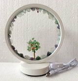 Fluorite LED USB Lamp with Gemstone Tree (20 x 18x 18cm)