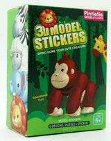 Blind Box 3D Model PVC Stickers Puzzle - Wild Animals (Set of 6)