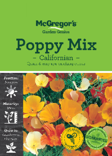 McGregor's Californian Poppy Mixed Flower Seed Packet