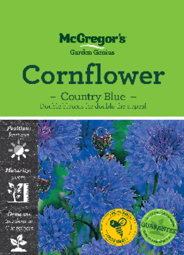 McGregor's Cornflower Blue Flower Seed Packet