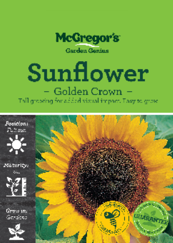 McGregor's Sunflower Golden Crown Flower Seed Packet