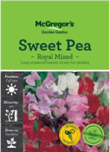 McGregor's Sweet Pea Royal Mixed Seed Packet