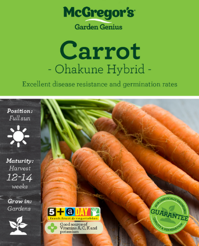 McGregor's Carrot Ohakune Hybrid Seed Packet
