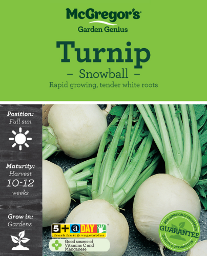 McGregor's Turnip Snowball Vegetable Seed Packet