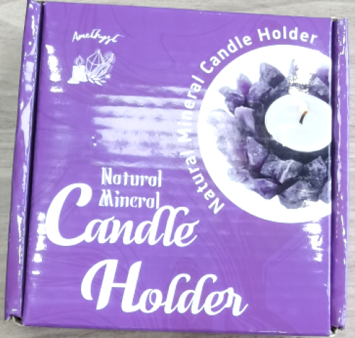 Candle Holders - Crystal Gemstone (Set of 12 Assorted)