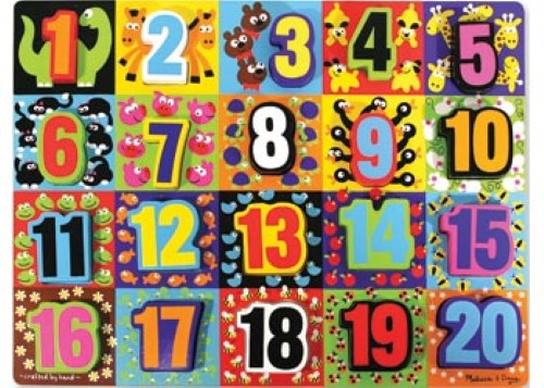 Melissa & Doug - Jumbo Numbers Chunky Puzzle - 20pc