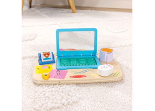 Melissa & Doug - Wooden Work & Play Desktop