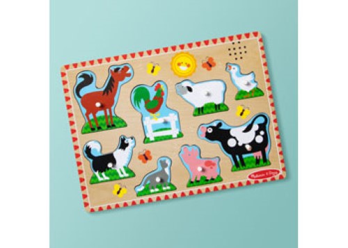 Melissa & Doug - Farm Animals Sound Puzzle - 8pc