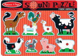 Melissa & Doug - Farm Animals Sound Puzzle - 8pc
