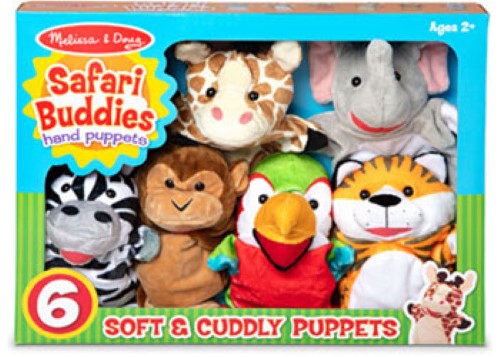 Melissa & Doug - Safari Puppet Set (6 Pc)