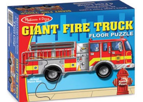 Melissa & Doug - Giant Fire Truck Floor Puzzle 24pc