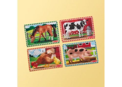 Melissa & Doug - Farm Puzzles In A Box